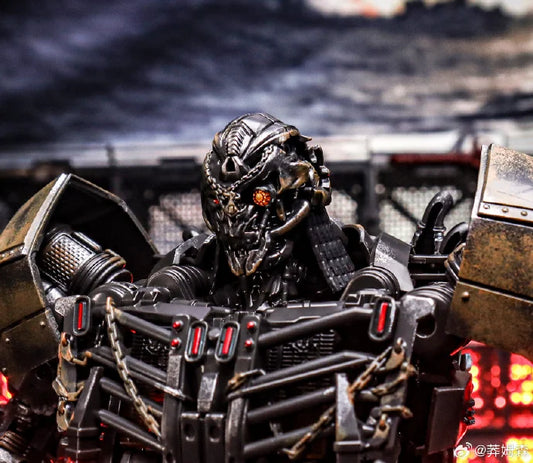 Figurine Transformers Scourge Patine Dorée — Buste Détaillé Version Rouillée