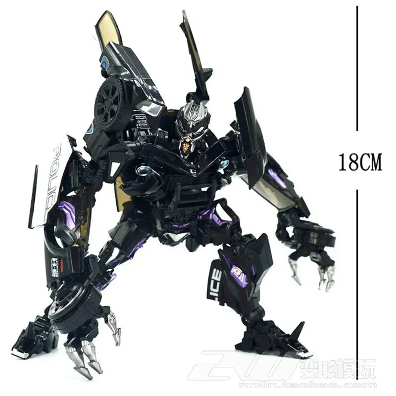 Figurka Transformers Barricade LS02 — czarny radiowóz w trybie bojowym
