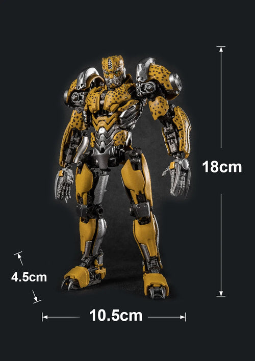 Figurka Transformers Cheetor w złote cętki — Studio AMK, mechaniczny lampart