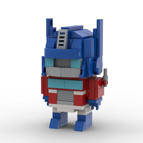 Figurka Transformers Optimus Prime 2.0 z klocków — Kompaktowa niebiesko-czerwona sylwetka