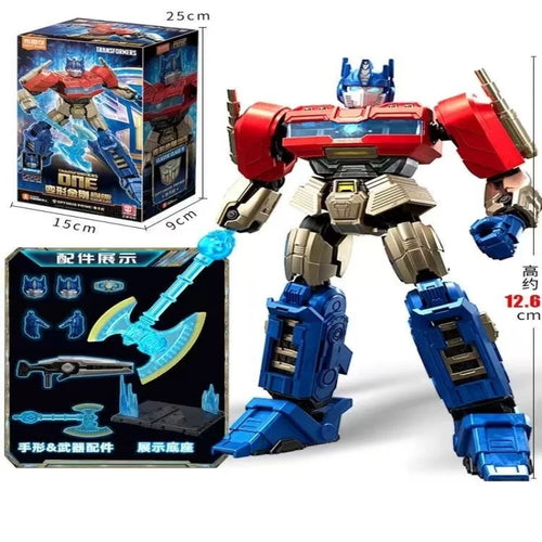 Figurka Transformers Optimus Prime 2. edycja Brick — kolekcjonerskie pudełko w kolorze niebiesko-czerwonym