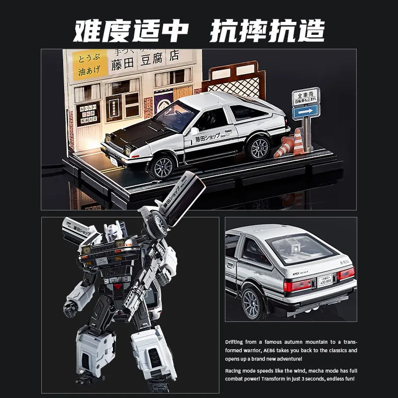 Figurka Transformers AE86 Initial D — zdeformowany robot ze sklepu z tofu