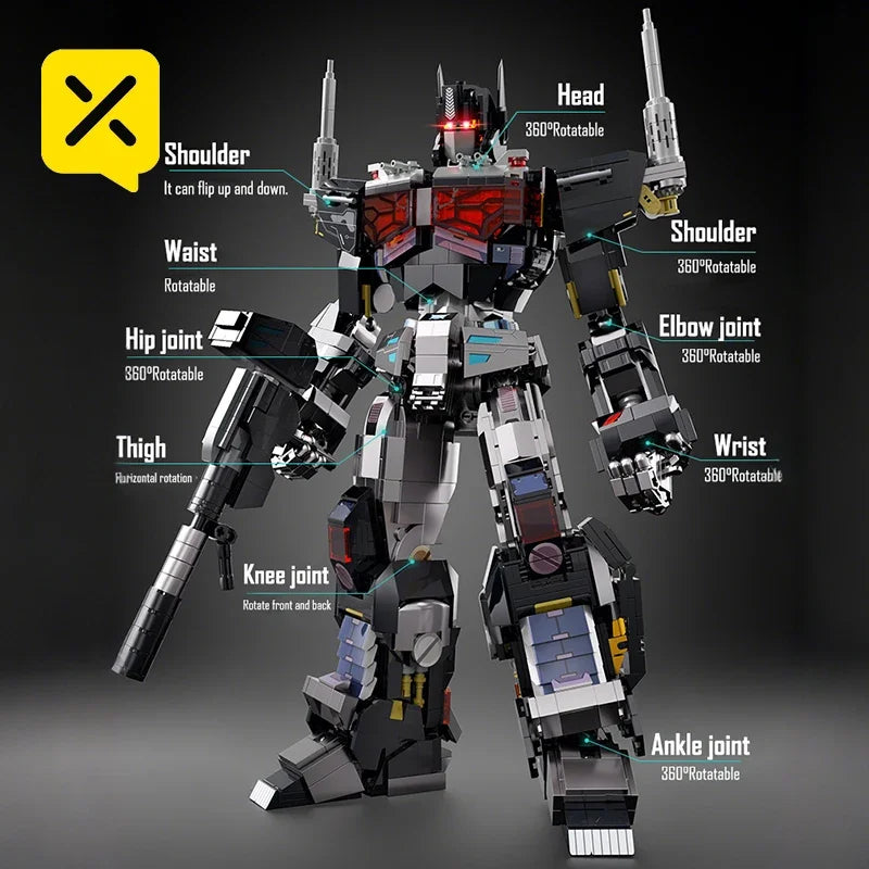 Klocki Transformers Nemesis Knight — konstrukcja mrocznego Optimusa Prime'a, 1886 elementów