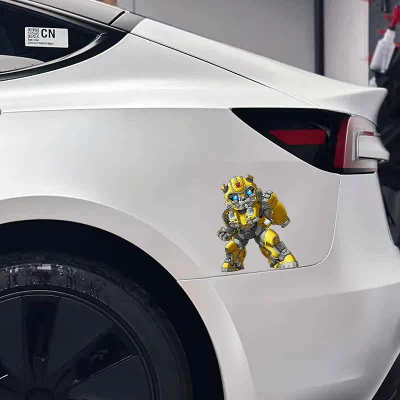 Naklejka Transformers Bumblebee UV — Trójkątna naklejka na szybę samochodową