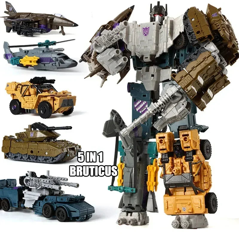 Figurka Transformers Bruticus HaiZhiXing — kompletny łączony model KO z pięciu robotów