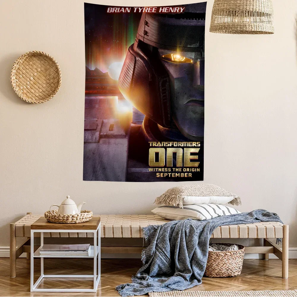 Affiche murale Transformers One montrant un robot métallique de profil sur fond lumineux – Transformers.