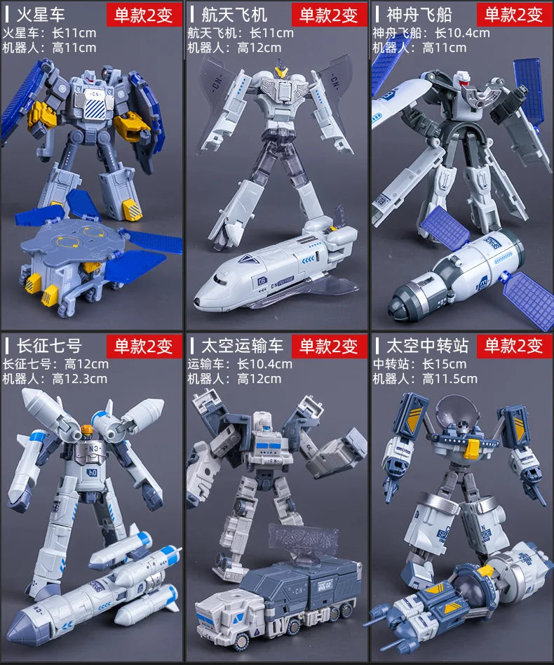 Zestaw Transformers Aerospace — trzynaście elementów, połączony robot sześć w jednym