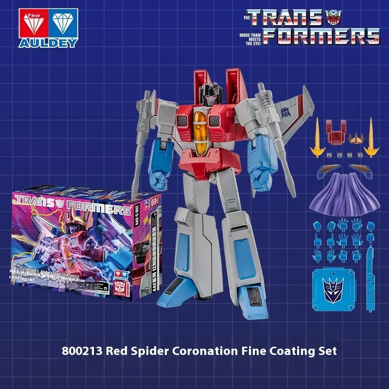 Figurka Transformers Starscream AULDEY Coronation — Edycja Red Spider, chromowane wykończenie