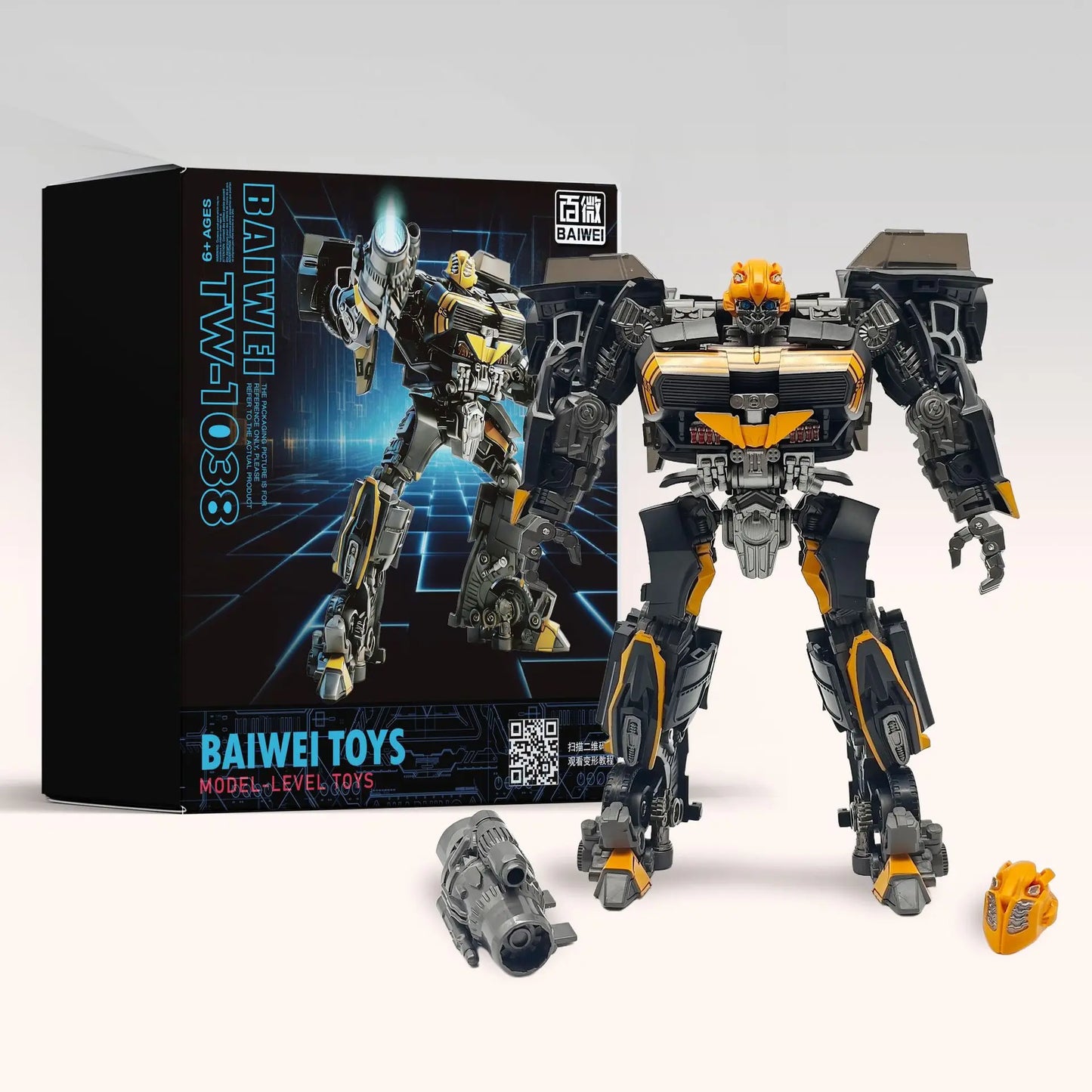 Figurka Transformers Bumblebee Black Bee TW1038 — Czarna i pomarańczowa edycja wojownika