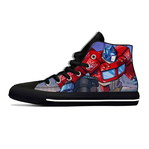Czarne wysokie trampki Transformers – PrimeRed