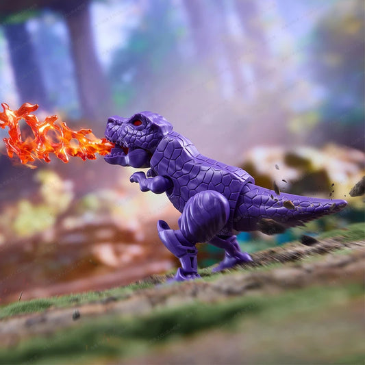 Figurka Transformers Megatron dinozaur na prawdziwym zdjęciu — Zewnętrzny oddech płomieni