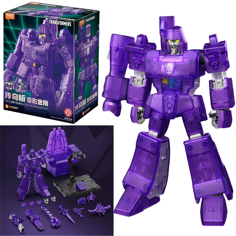 Przezroczysta figurka Transformers Megatron G1 — Legendarna kolekcjonerska edycja Decepticonów