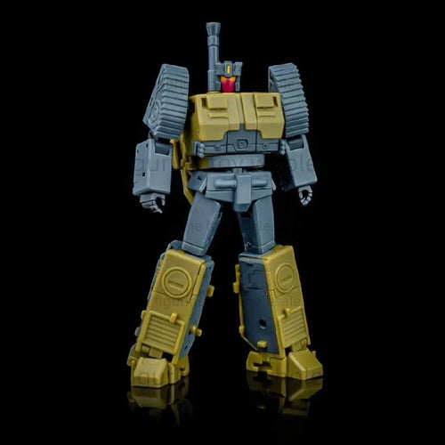Figurka Transformers Onslaught Magic Square MS-B51 — szaro-żółta ciężarówka wojskowa w formie klocka