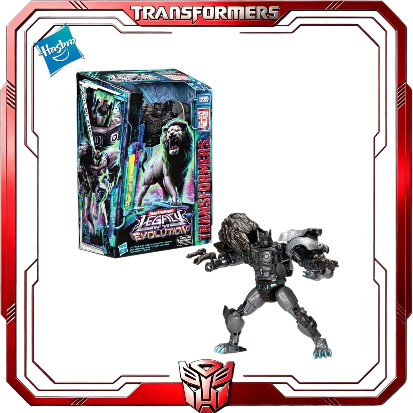 Figurka Transformers Nemesis Leo Prime — kolekcjonerski robot-lew Maximal Legacy Evolution