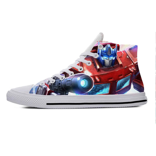 Wysokie trampki Transformers białe – Laser