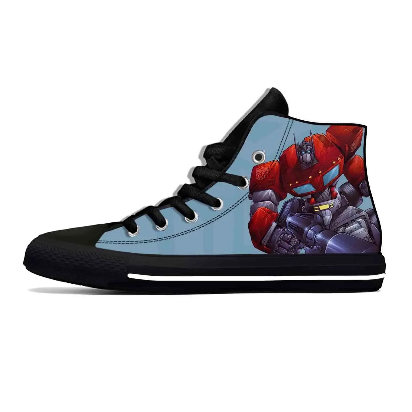 Czarne wysokie trampki Transformers – Cyjan