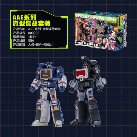 Zestaw dwóch miniaturowych figurek Transformers — szpiedzy — Alpha Action Elite