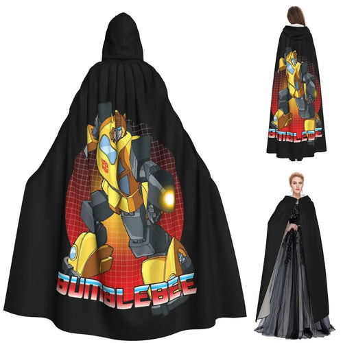 Peleryna Transformers Bumblebee — długa peleryna cosplay z kapturem na Halloween