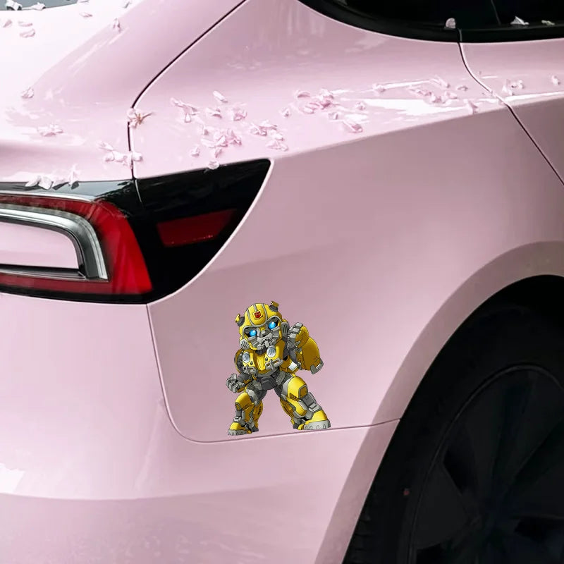 Naklejka Transformers Bumblebee UV — Trójkątna naklejka na szybę samochodową