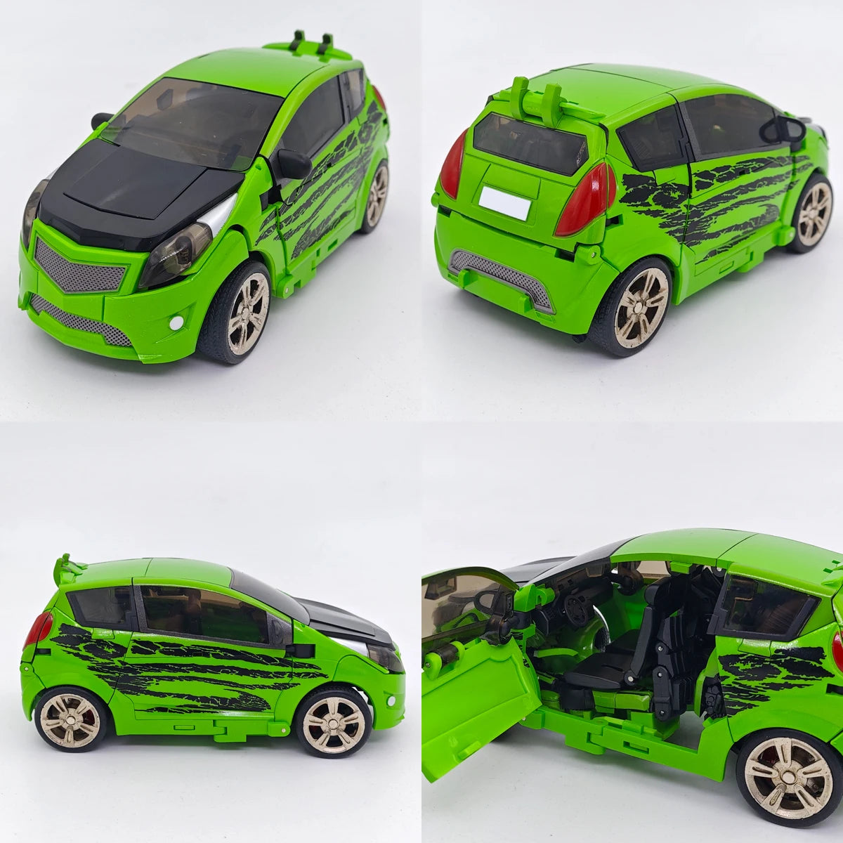 Figurki Transformers Skids i Mudflap — zielony duet bliźniaków Dumb Unique Toys