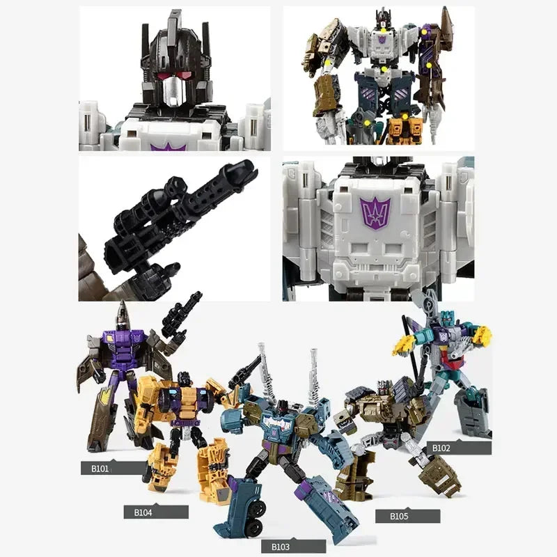 Figurka Transformers Bruticus HaiZhiXing — kompletny łączony model KO z pięciu robotów