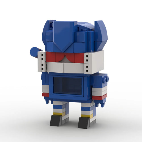 Figurka Transformers Soundwave 2.0 — niebiesko-biały klocek, nowa poza
