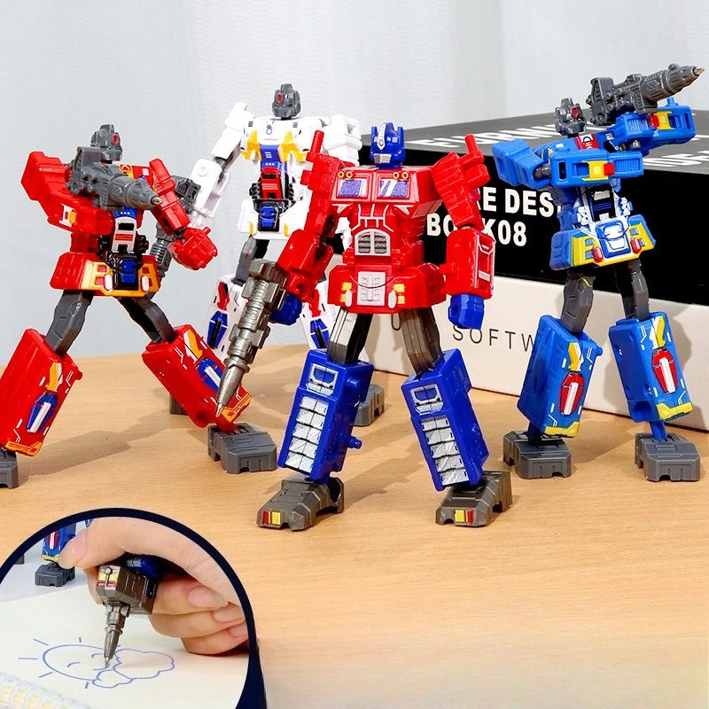 Zabawka Transformers 2 w 1 — czerwono-żółty długopis